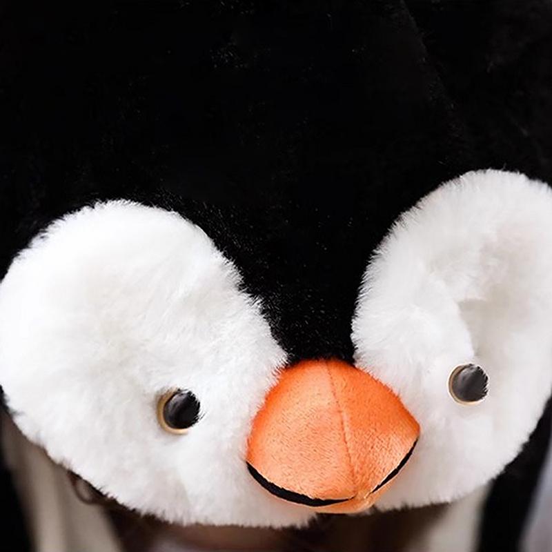 Cute Plush Penguin Ears Will Move Warm Hat Children'S Day Holiday Gift Girl Boy Wrapped Type Comfortable Cartoon Animals Hats