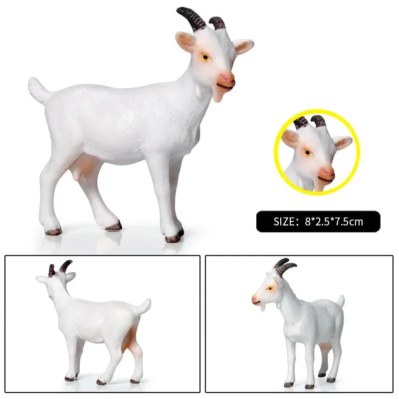 Oenux Классическая Симуляция Фермерских Животных Овца Коза Аргали Антилопа Модель Фигурка Действия Домашняя Птица Фигурки Милая Игрушка Для Ребенка Подарок