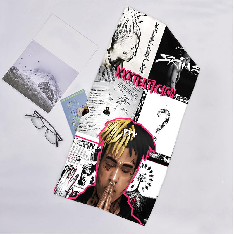 Модное пляжное полотенце Xxxtentacion: Идеально для летних приключений Мягкое, впитывающее и быстросохнущее, подходит для плавания и купания