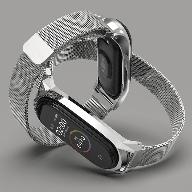 Миланский браслет для Xiaomi Mi Band 7 6 Ремешок Correa Mi band 4 браслет из нержавеющей стали miband6 band4 для Xiaomi mi band 5 3 4 6 7