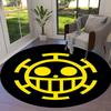 One Piece Logo Round Area Rug Carpet Rug For Living Room Bedroom Sofa Playroom Decor Nonslip Floor Mat