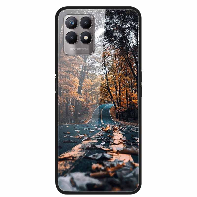 For Realme 8i Cases Realme 8 5G Tempered Glass Hard Back Cover For Realme8 Phone Cases Soft Bumper Fundas for Realme 8 i Realme8
