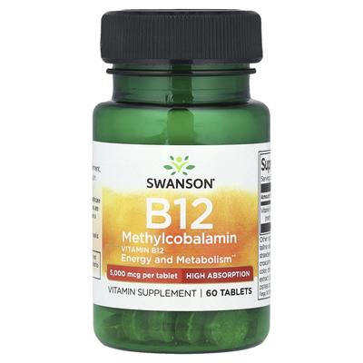 B12, 5000 мкг, 60 таблеток