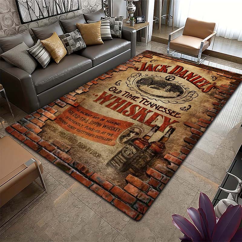 2026 новый ковер разных размеров J-Jack D-Daniels с принтом, коврик для йоги, домашний декор, гостиная, спальня, противоскользящий коврик, коврик в подарок