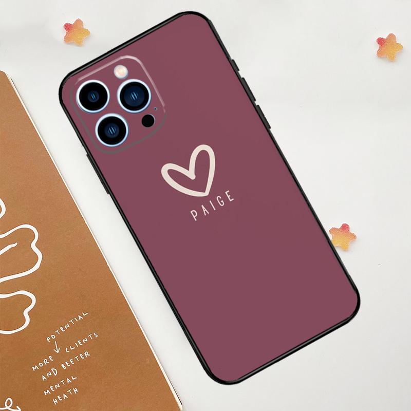 Personalized Name Pastel Custom Case For iPhone 15 16 14 13 12 11 Pro Max Plus X XR XS Max 12 13 Mini Soft Bumper Cover