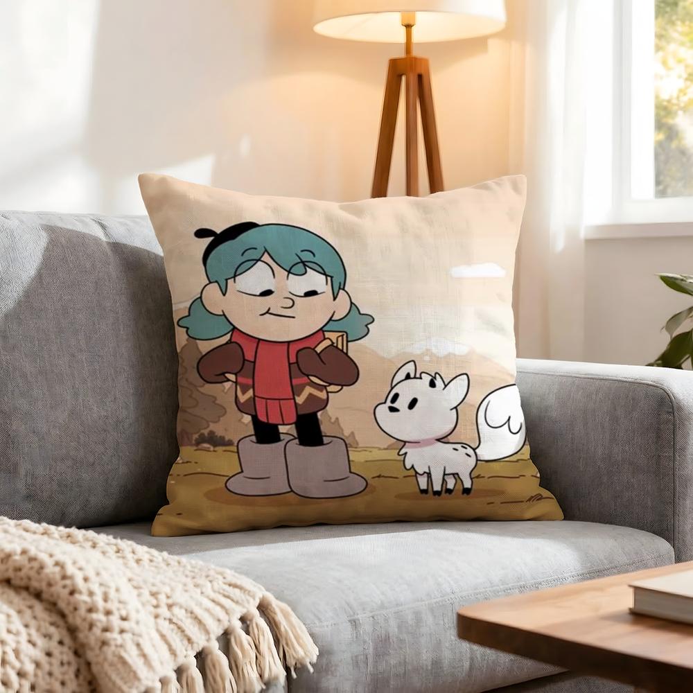 Cartoon Hilda Cushion Cover Pcs Decorative Covers Soft Cushion Case for Sofa Couch Decor x x Pillowcases
