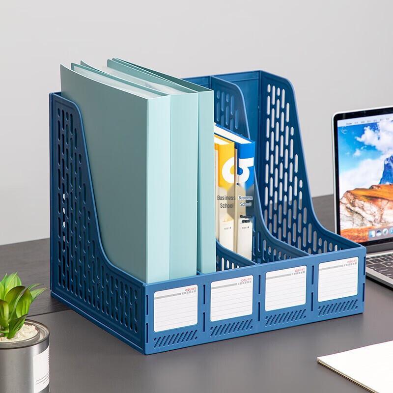 Deli 4-Compartment Desktop Mesh File Holder