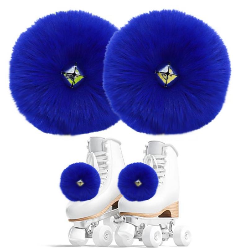 Пушистые роликовые коньки с помпонами для квадроциклов, роликовые коньки для детей, женщин и девочек