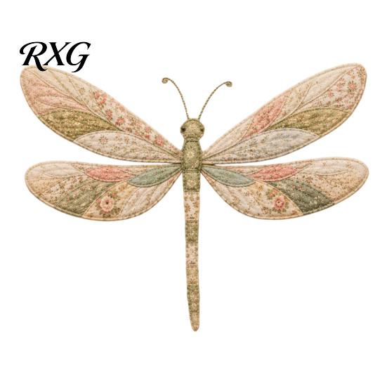 Pastoral Style Home Decor Garden Animal Patchwork DIY Kit, Floral Fabric Sewing Cute Unique Handmade Decorations Butterfly Bird Crafting Kit