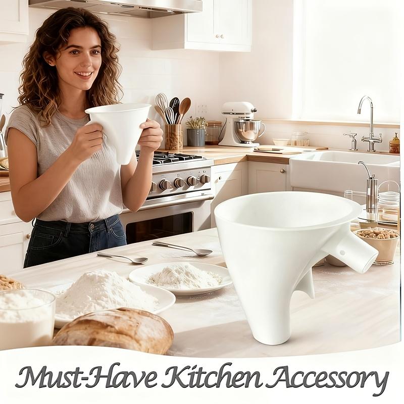 Воронка для муки для миксера Kitchen Aid, 2026 Новая насадка против разбрызгивания пищевого качества, Легко добавлять ингредиенты без беспорядка, Прочная, Можно мыть в посудомоечной машине