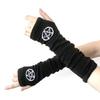 Hip Hop Gloves Long Fingerless Oversleeve Men and Women Knitted Soft Skin Friendly Gloves Stretch Winter Arm Warmer