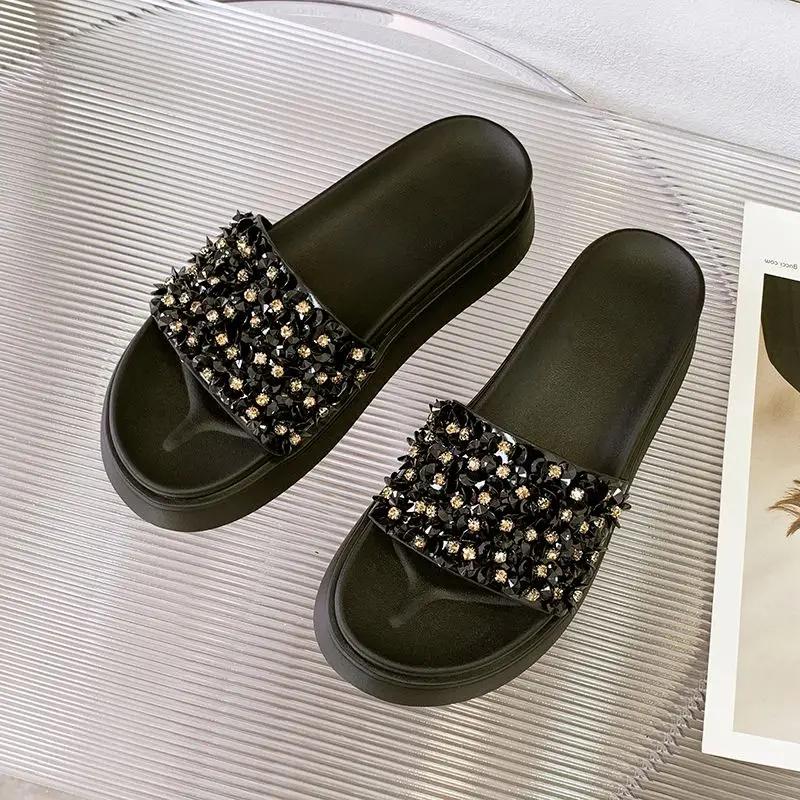 Женские тапочки и сандалии на платформе, толстые туфли, распродажа, оригинальные сандалии Vip H 2024 года, трендовые хлопушки