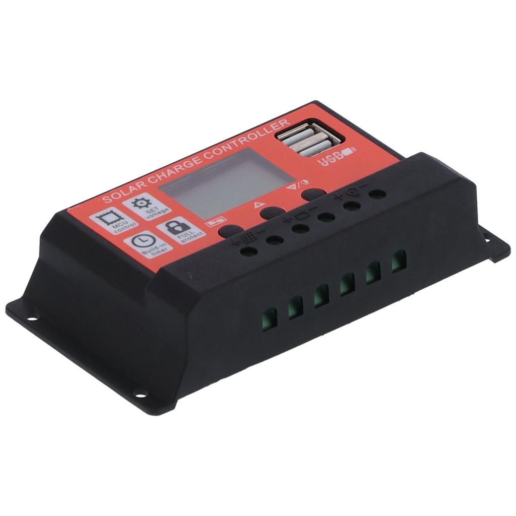 30A 12V 24V PWM Контроллер солнечной панели Интеллектуальный ЖК-дисплей MPPT Регулятор аккумулятора