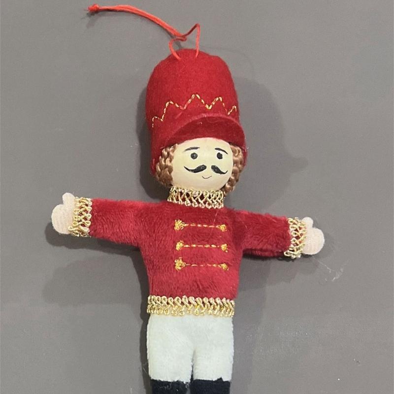 Классическая ткань Щипцы для орехов Фигурки солдат Рождественская елка Подвесные украшения Праздничное украшение для дома
