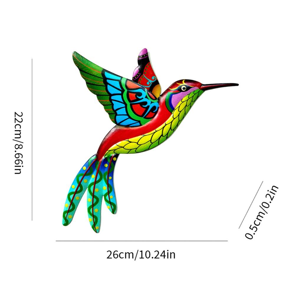 Металлический Колибри Настенный Художественный Декор Открытый Висячие Декор Орнаменты