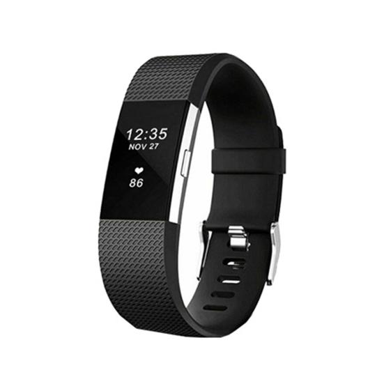 Watch Band Checkered Pattern Smartwatch Bracelet Soft Silicone Strap Replacement for Fitbit Charge 2