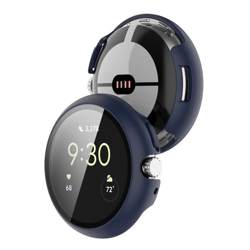 Чехол для смарт-часов из ПК и стекла, защитное стекло для Watch 4 41 мм 45 мм, рамка-чехол, безопасный, быстро крепится и снимается