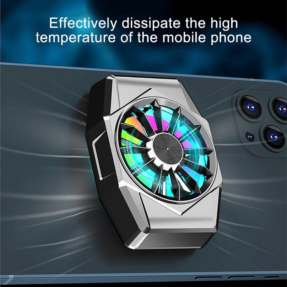 X11 Universal Colorful Breathing Light Magnetic Mobile Phone Cooling Fan for PUBG Game IOS Android Radiator Cooler