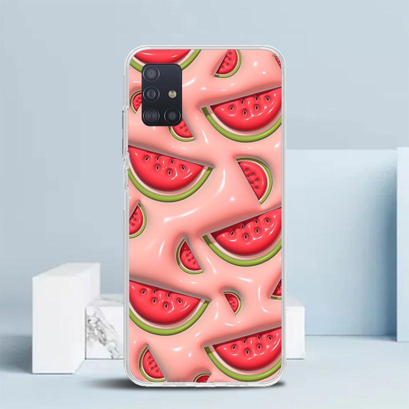 Watermelon Summer Fruit Phone Case For Samsung Galaxy A52 A32 A22 A12 A51 A50S A30S A10S Note 20 Ultra 10 S10 Plus A31 A20 A71 A