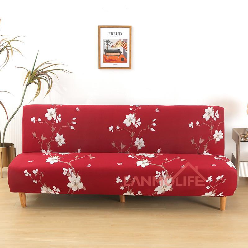 Чехол для складного дивана-кровати с простой эластичностью, без подлокотников, утолщенный, пыленепроницаемый чехол для дивана, все включено