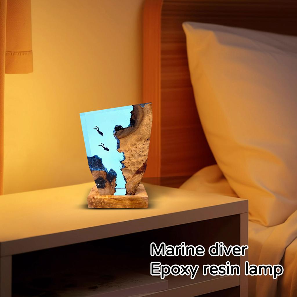 Resin Lamp | Ocean Diver Epoxy Resin Lamp | Christmas Gift