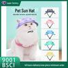 Pet Sun Visor Hat: Adjustable Anti-Strangle, Anti-Fall, Exposed Ears Design for Dogs and Cats