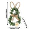 Венок Кролик Easter Bunny-Тематический Венок из Искусственных Цветов Декоративный Реалистичный-Зелень Украшает Пасхальный Декор Праздничная Композиция