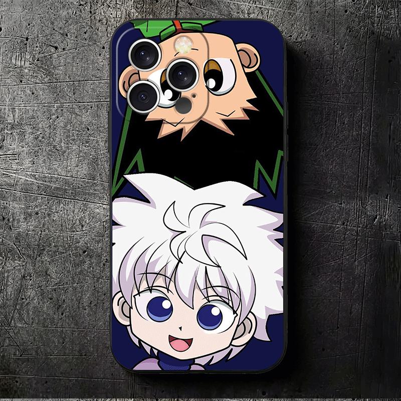 Милый Мягкий Чехол для Телефона Hunter X-Hunters для iPhone 16 16E 17 Air 15 Pro Max 14 Plus 13 Mini 11 12 7 Черный Задний Корпус