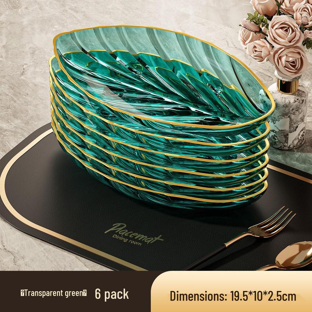 Elegant Transparent Leaf-Shaped Fruit Bowl: Durable, Drop-Resistant Display for Snacks & Dried Fruits