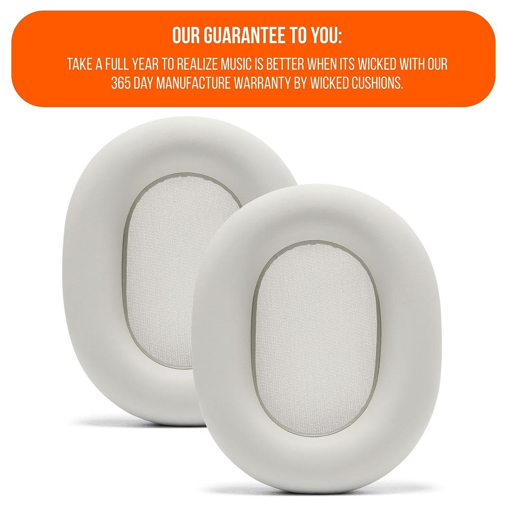WC Wicked Cushions Extra Thick Earpads для Sony XM5 Мягкая искусственная кожа Роскошные шумоизолирующие с эффектом памяти Дополнительная толщина Серебро - Подушка, Пена,