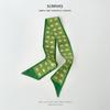 Green Is White And Tender, Long And Small Silk Scarves, Women'S Thin And Narrow Streamers, Tied Hair, Tied Bags, Decorative Souvenir Ribbons