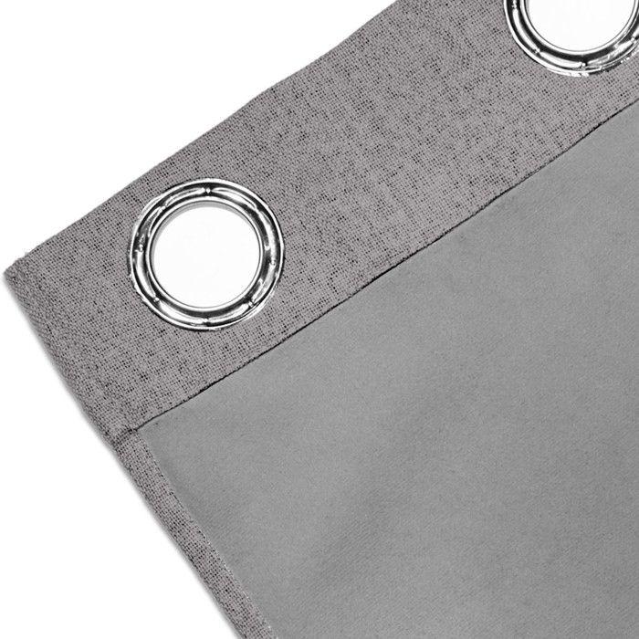 SOLEIL d'OCRE Rideau à oeillets occultant Eclipse - 135 x 250 cm - Gris