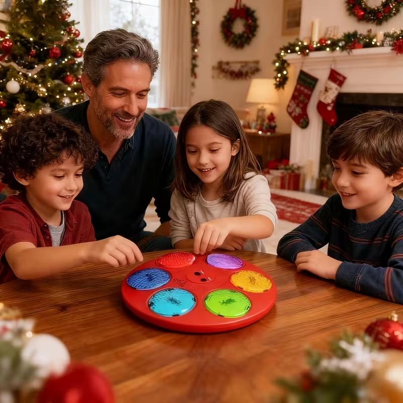 Logic Training Toy Puzzle Toy Handheld Electronic Memory Game with Lights and Sounds Creative Interactive Puzzle Game Board Game