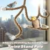 Linen Rope DIY Bendable Perch for Birds Comfortable Grip Parrot Standing Perch  Cage Accessories