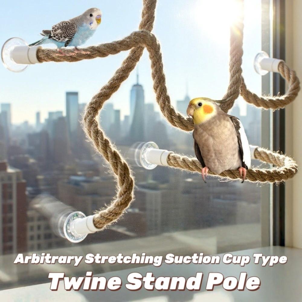 Linen Rope DIY Bendable Perch for Birds Comfortable Grip Parrot Standing Perch Cage Accessories