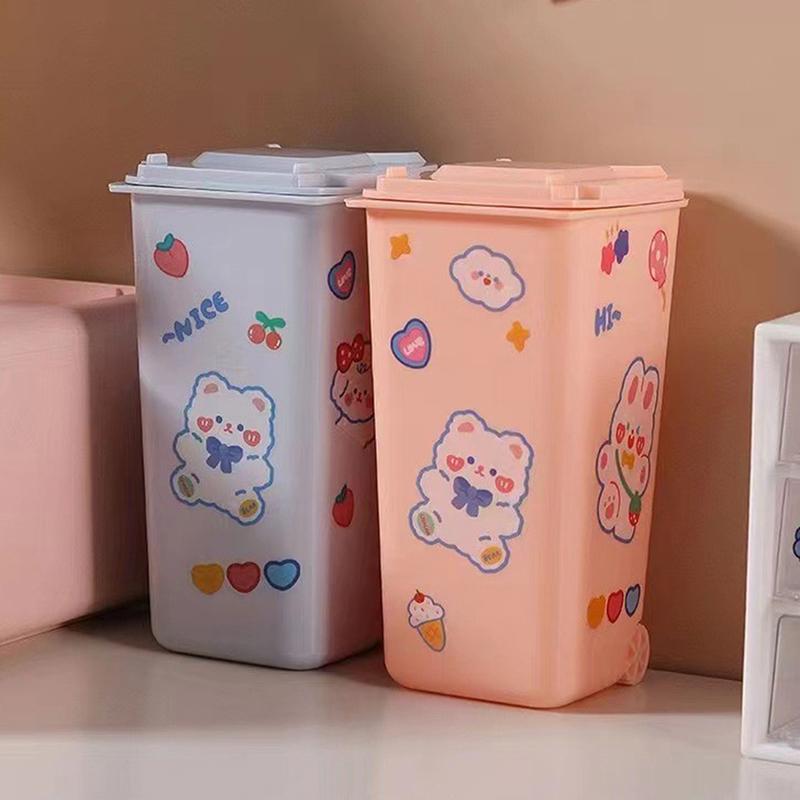 Мини настольный мусорный бак 4 цвета ящик для хранения мусора гостиная журнальный столик крышка