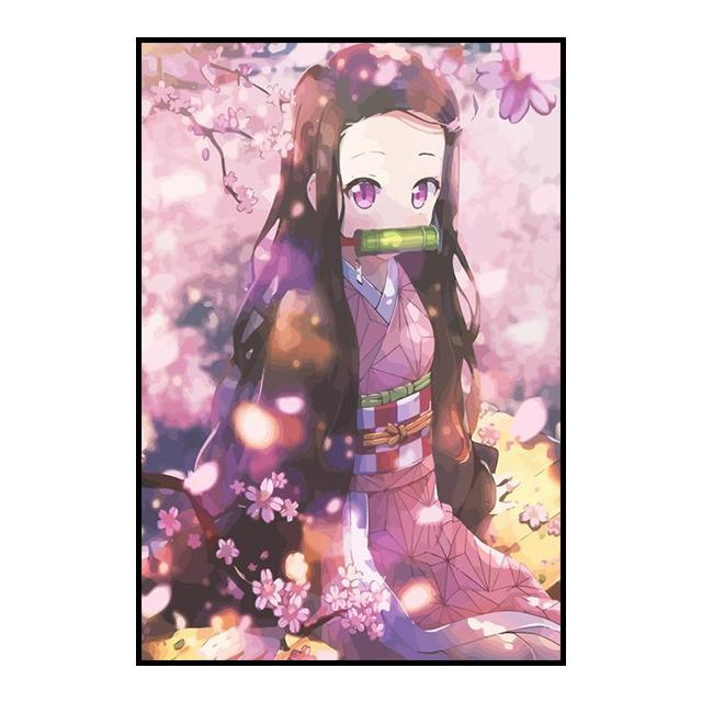 Убийца Демонов, украшение, картина, фреска, постер с персонажами аниме, холст, живопись и настенные художественные принты для детской комнаты, современный домашний декор