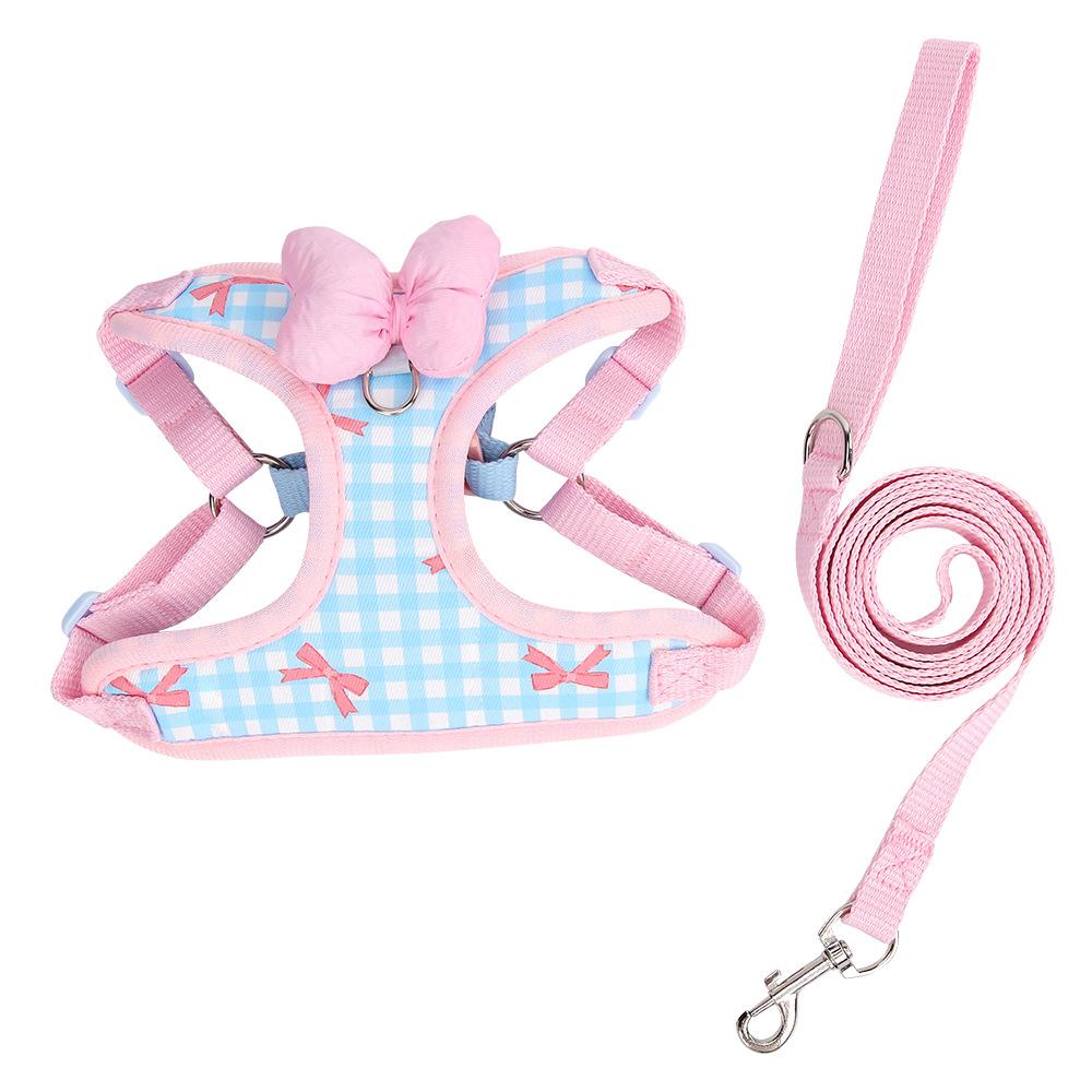 Dog Chest Strap Bow Soft Comfortable Sweet Dogs Traction Rope Puppy Accessories for Small Dogs Dog Harness