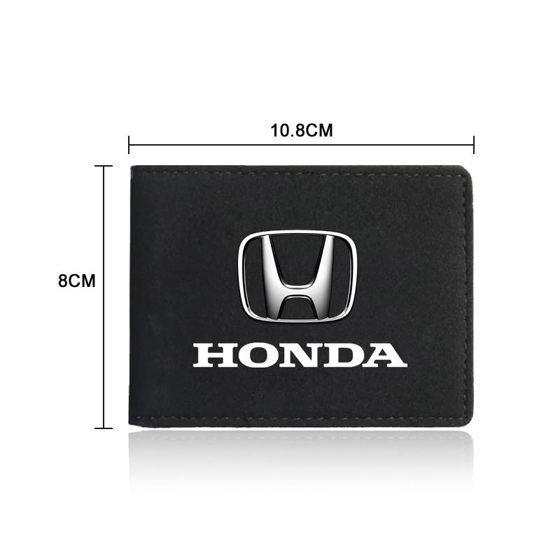 PU Leather Credit Card Case Car Driving Documents Protective Case For Honda Fit Mugen Insight Type S R VTEC DOHC Modulo Vezel Legend RR Si
