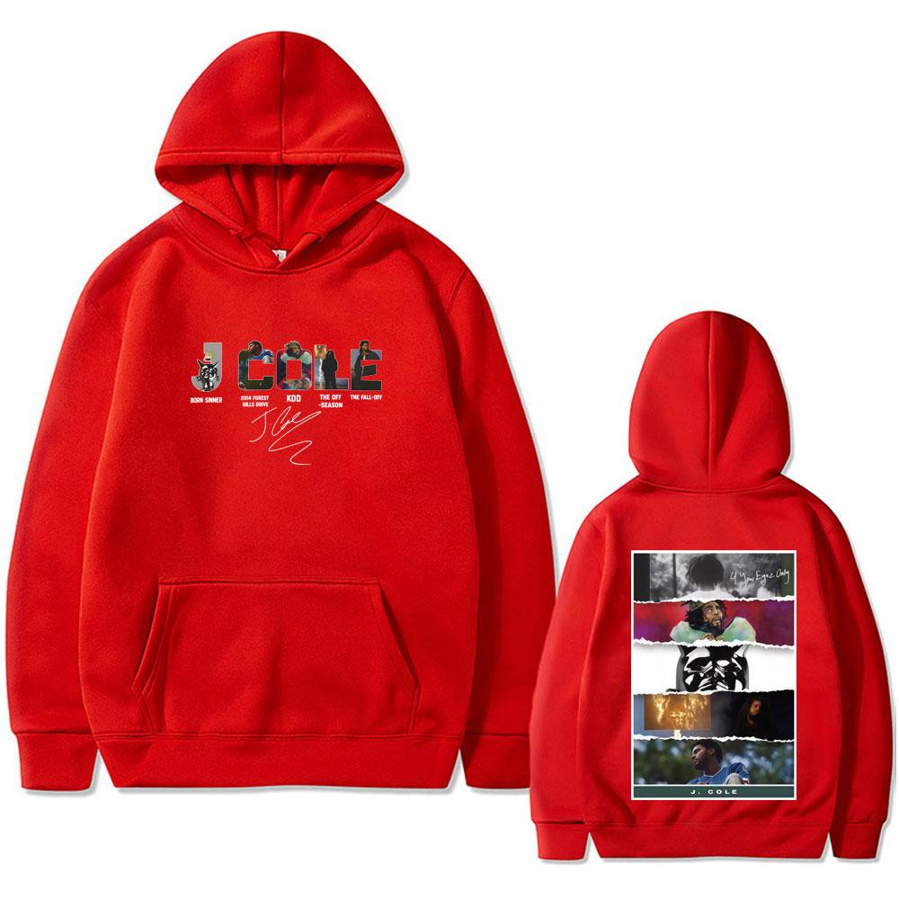 Rapper J Cole Music Album Cover Hoodie The Fall Off Hoodies Unisex Hip Hop Fashion Oversized Streetwear Male Vintage Pullover