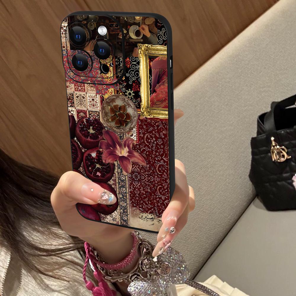 Чехол для телефона в ретро-цветочном дизайне, подходит для iPhone 17 16 15 14 13 12 11 Pro/Max/Plus, противоударный задний чехол