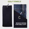 Golf Cleaning Tool Set Buckle Design Golf Towel Double Sided Golf Brush Foldable Golf Divot