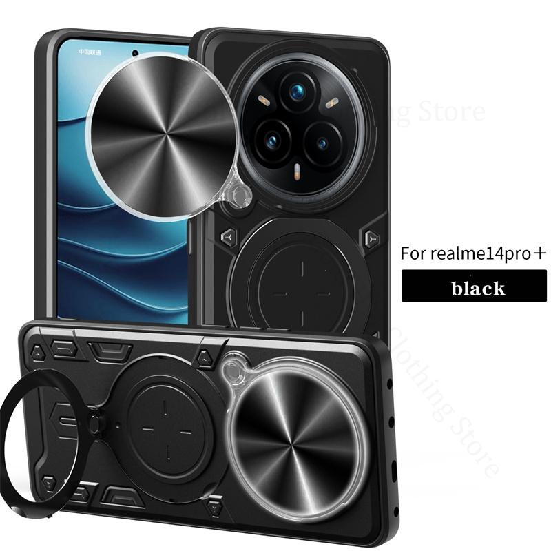 Кольцо для пальца, магнитный держатель, защитный чехол с раздвижным окном для Oppo Realme 14 Pro Plus, защитный чехол с подставкой для Realme 13 12 11 Pro Plus
