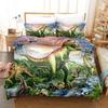 Jurassic Age Dinosaur Bedding Set For Kids, Duvet Cover, Pillow Shams, Microfiber Fabric, Boys Bedroom Decoration, T-Rex Raptors