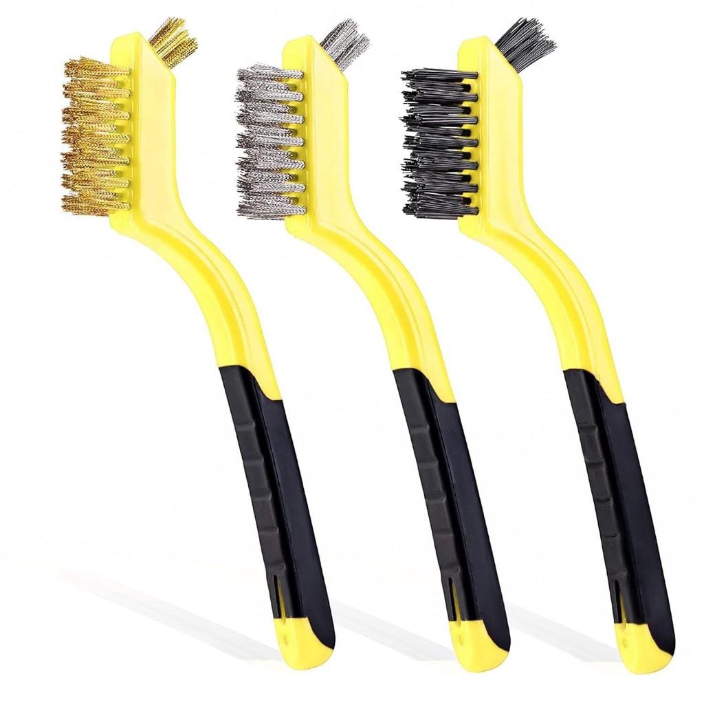 Copper Wire Brush Kitchen Gas Stove Cleaner With Long Handle For Grime Removal