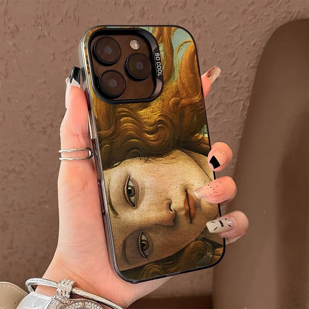 Чехол для телефона с картиной Сандро Боттичелли для iPhone 16 15 14 13 12 11 Pro Max Матовый противоударный задний чехол Защита от падений Матовая крышка