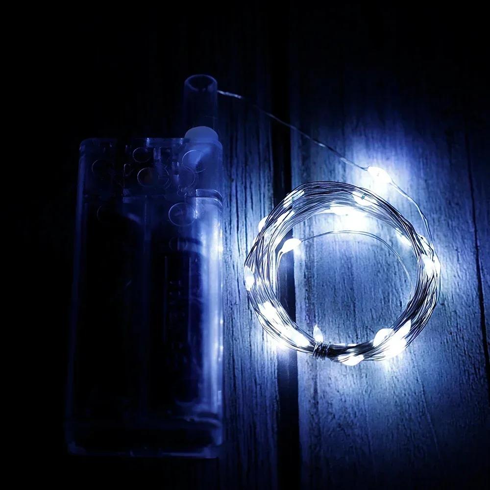 Светодиодные гирлянды из медной проволоки на батарейках, гирлянда, водонепроницаемая, наружная, сказочная подсветка, рождественская, свадебная вечеринка, декор, оптовая продажа