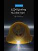Шлем с двумя вентиляторами на солнечных батареях и подсветкой — ударопрочная перезаряжаемая кепка инженерной конструкции.