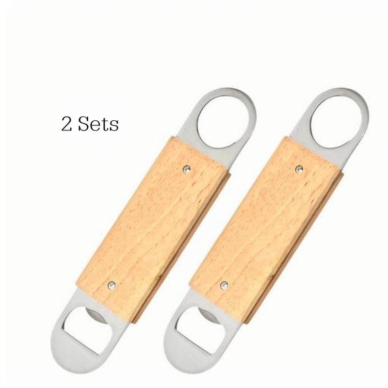 1Pc Beer Bottle Opener Solid Wood Handle Stainless Steel Bottle Opener Creative Bottle Opener For Household Use 6