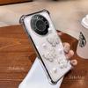 3D Жемчужная Бабочка Противоударный Гальванизированный Силиконовый Чехол для Huawei Honor X70i X60 X60i X50 X50i X40 X40i X30i Pro X9A X9B X8B X8C